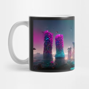 Bioluminescent coral reef Mug